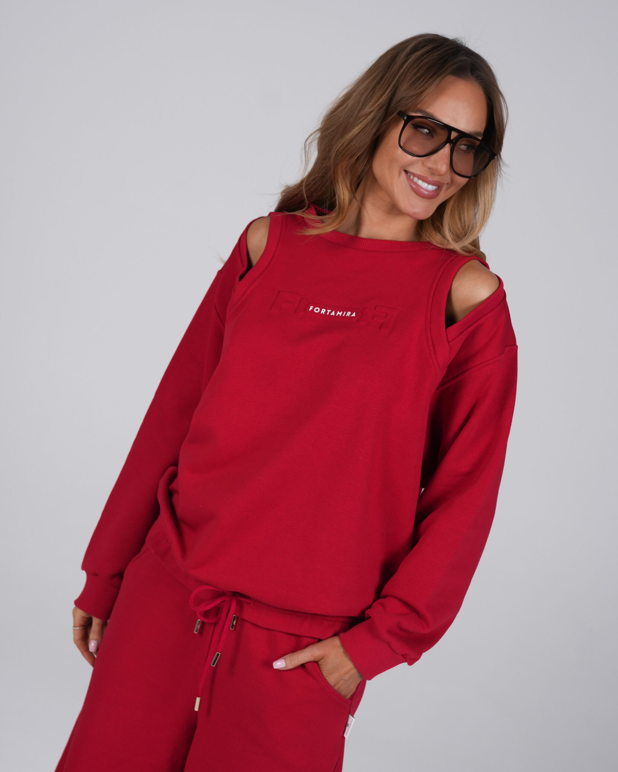 Bluza dresowa - czerwony