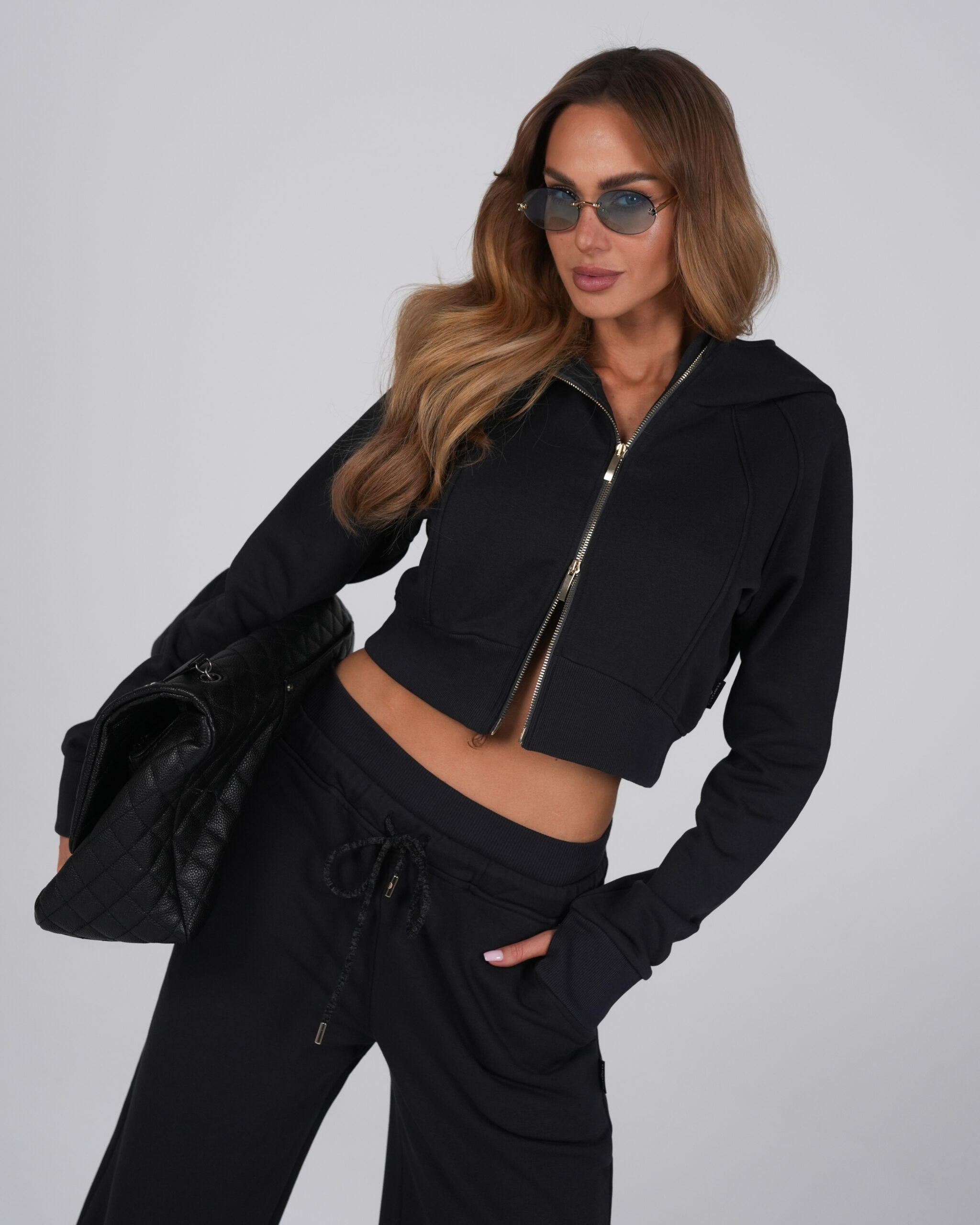 Bluza rozpinana dresowa - grafit