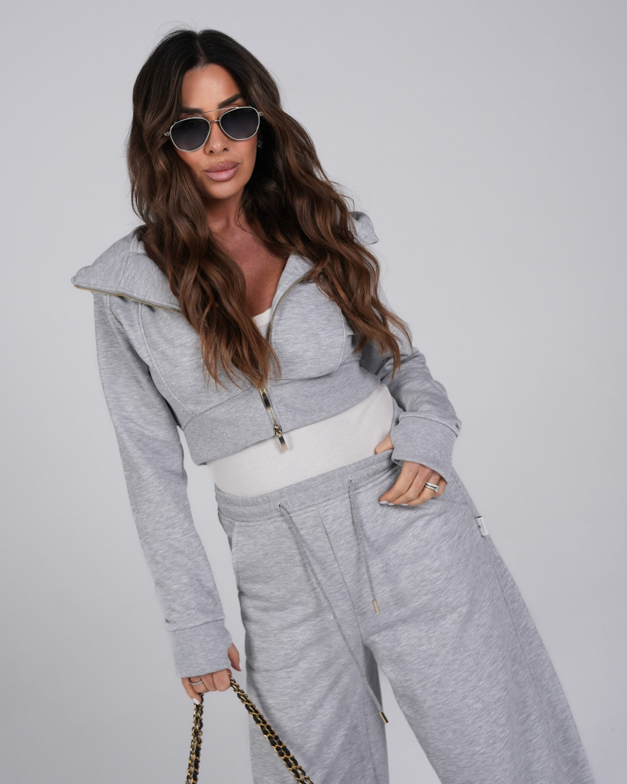 Bluza rozpinana dresowa - szary