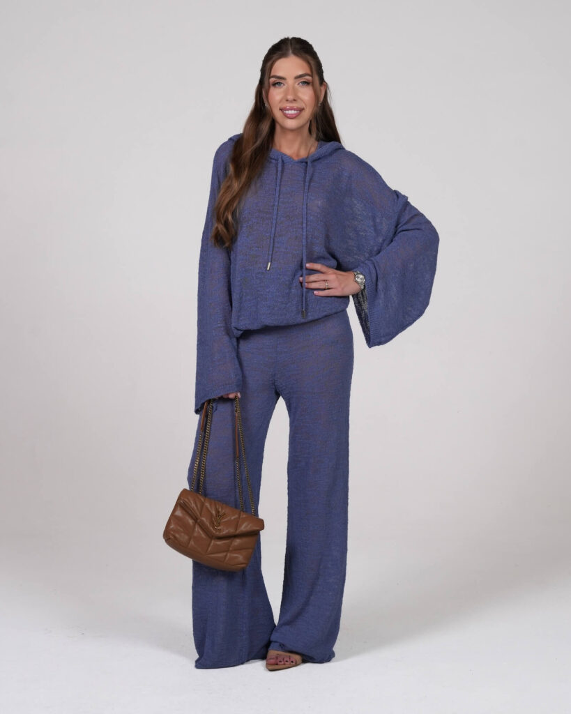 Bluza frotte - Niebieski