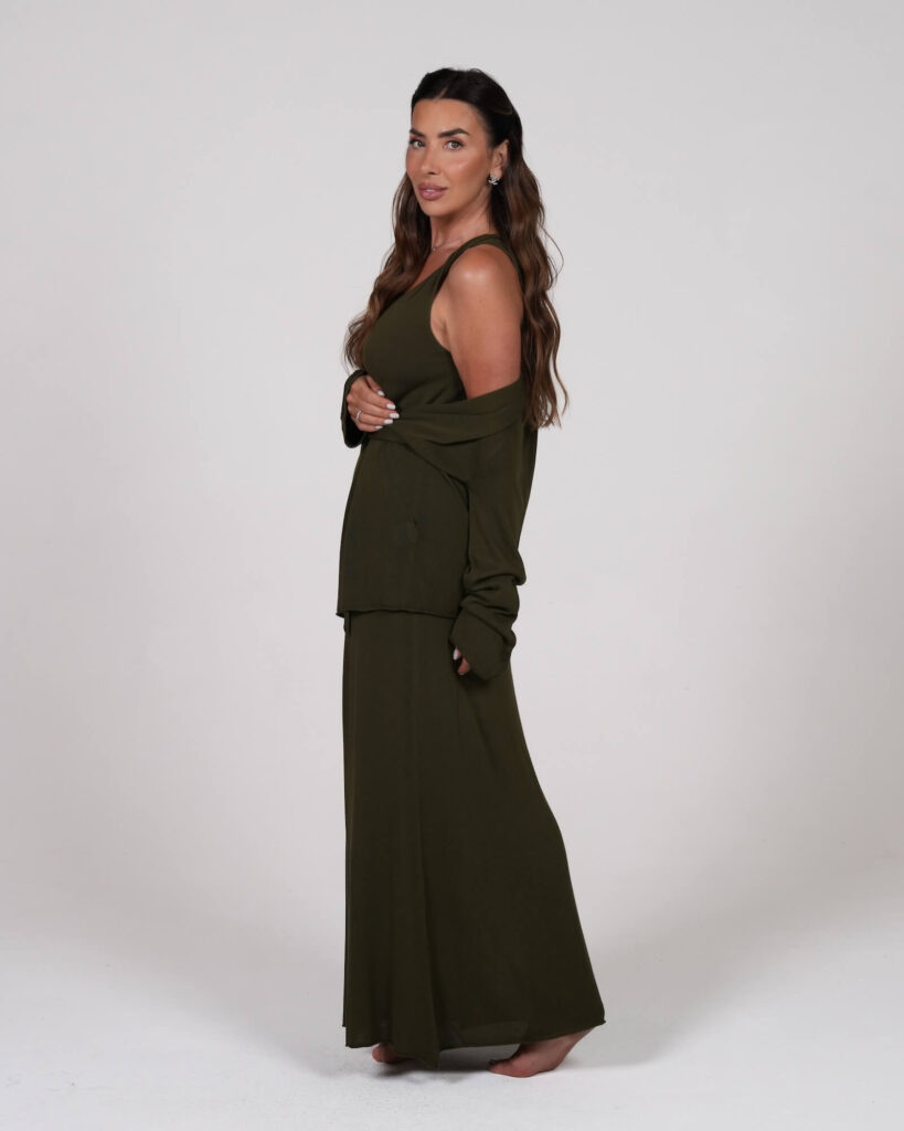 Kardigan dzianinowy - Khaki