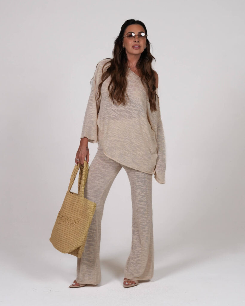 Sweter frotte - Beż